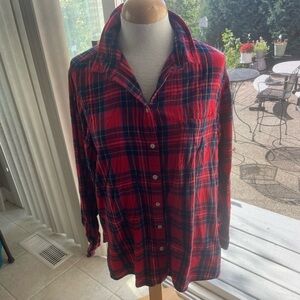 Old Navy Red and Blue Checkered Shirt XXL